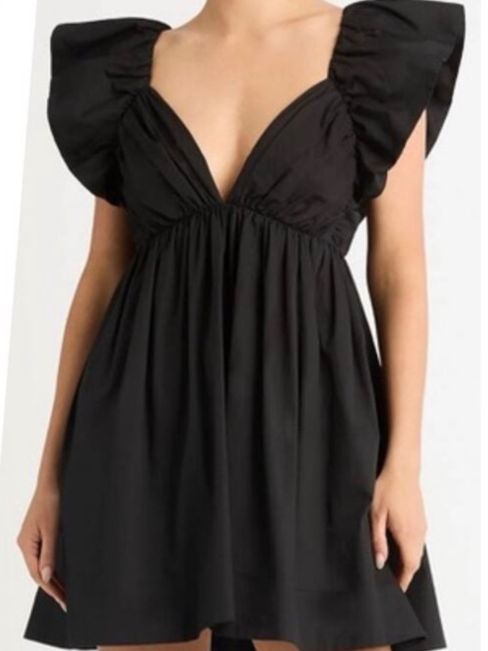 Day + Moon Flutter Sleeve Bow Mini Dress